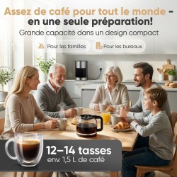 Machine à café 1,5L 800W Gris Proficook PC-KA1330-Gris