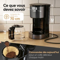 Machine à café 1,5L 800W Gris Proficook PC-KA1330-Gris