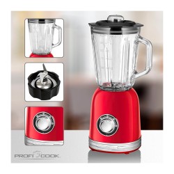 Blender Mixeur 1,5L vintage Proficook PC-UM 1195 Rouge