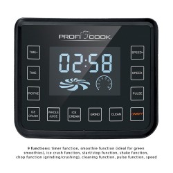 Blender Mixeur professionnel 2L Proficook PC-UM 1127