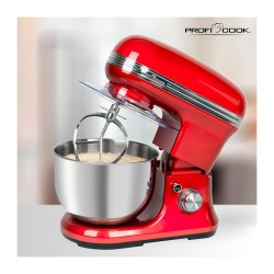 Proficook PC-KM 1197 1200W vintage multifunction food processor Red