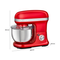 Proficook PC-KM 1197 1200W vintage multifunction food processor Red