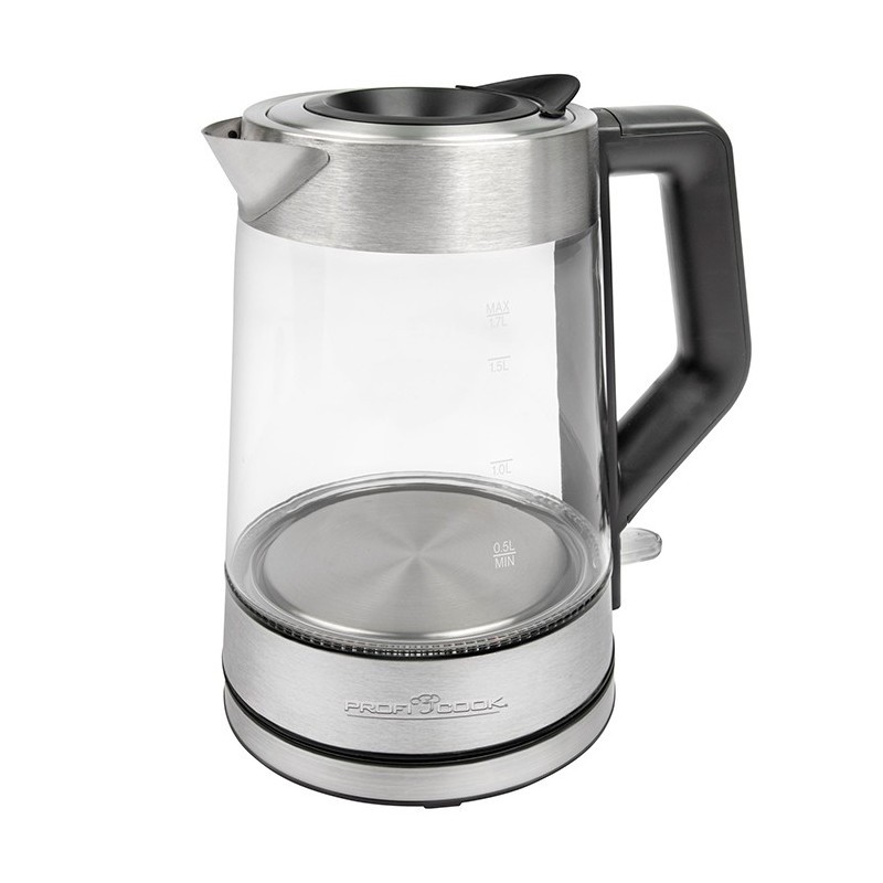 Electric glass/stainless steel kettle 1.7L 2200W Proficook PC-WKS 1190 G