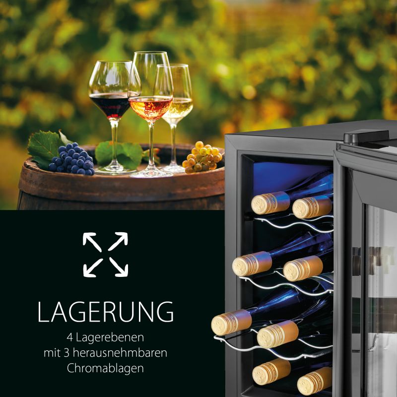 Wine cellar with glass door and 23L touch screen Proficook PC-WK 1232