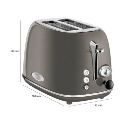Proficook PC-TA 1193 2-slot vintage toaster Anthracite