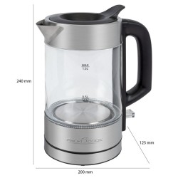 Bouilloire éléctrique en verre 1L ProfiCook PC-WKS1229G
