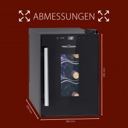 Cave à vin avec porte vitrée et écran tactile 17L Proficook PC-WK1230