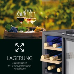 Wine cellar with glass door and 17L LED display Proficook PC-WK1231