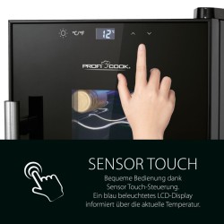 Wine cellar with glass door and 23L touch screen Proficook PC-WK1232